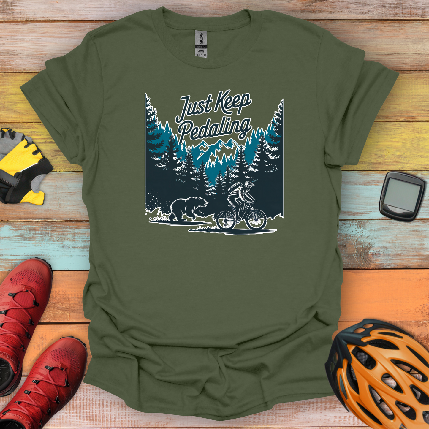 Just Keep Pedaling T-Shirt