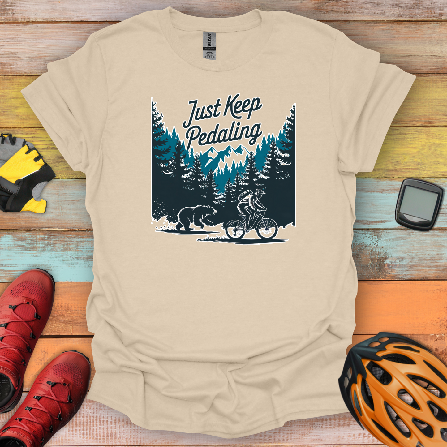 Just Keep Pedaling T-Shirt