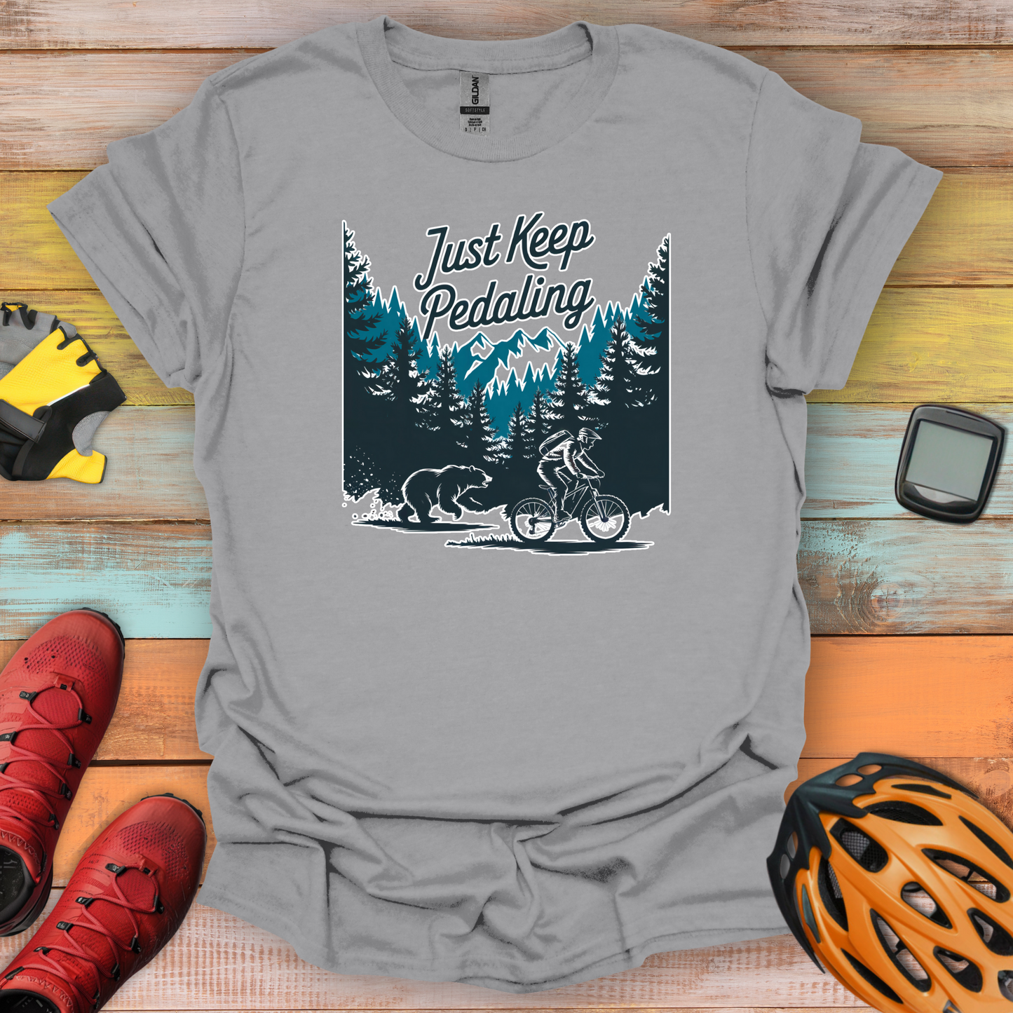 Just Keep Pedaling T-Shirt